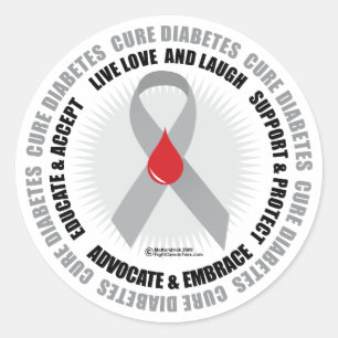 Diabetes Circle Ronde Sticker