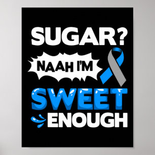 Diabetes citeert Diabetes Fighter Diabetes Awarene Poster