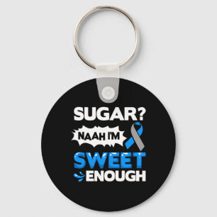 Diabetes citeert Diabetes Fighter Diabetes Awarene Sleutelhanger