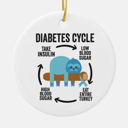 Diabetes Cycle Keramisch Ornament (Voorkant)