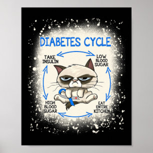 Diabetes Cyclus Diabetes Awareness Fun Cat Poster