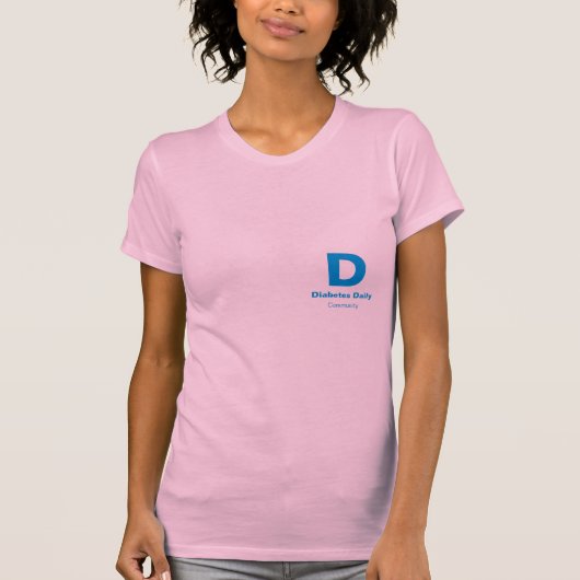 Diabetes Daily Light Color Damage-T - shirts (Voorkant)