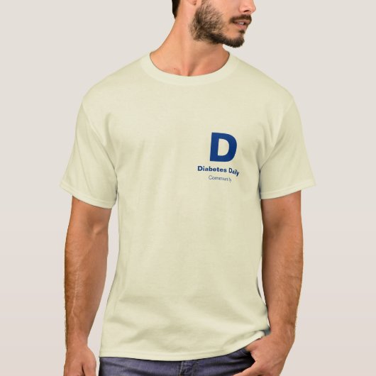 Diabetes Daily Light Color Mannen T - shirts (Voorkant)