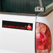 Diabetes de vinger geven bumpersticker (Op Truck)