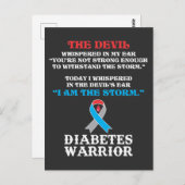 Diabetes Diabetisch Type 1 T1D Insuline Briefkaart (Voorkant / Achterkant)