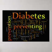 Diabetes die BLACK voorkomen Poster (Voorkant)