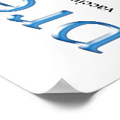 Diabetes die blauw voorkomen poster (Hoek)