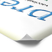 Diabetes die blauw voorkomen poster (Hoek)