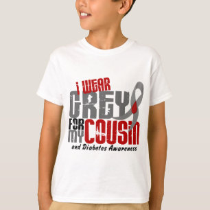 Diabetes die ik GRAY DRAAG heb voor MIJN COUSIN 6. T-shirt