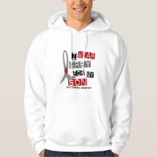 Diabetes die ik grijs Draag heb voor mijn zoon 37 Hoodie