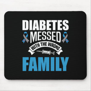 Diabetes die met het verkeerde type van familie T1 Muismat