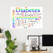 Diabetes die regenboog voorkomen poster (Thuiskantoor)