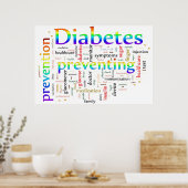 Diabetes die regenboog voorkomen poster (Keuken)