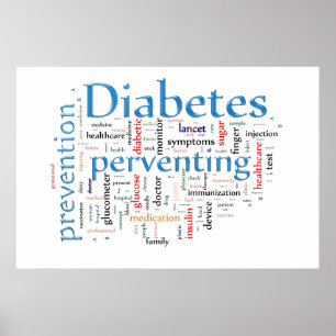 Diabetes die voorkomen poster