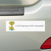 Diabetes Dog Bumpersticker (Op auto)