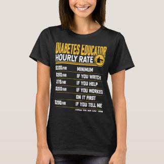 Diabetes Educator Uurtarief Gecertificeerde Diabet T-shirt