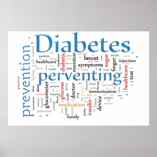 Diabetes en voorkoming poster (Voorkant)