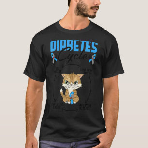 Diabetes Fiets Type 1 Diabetes Bewustzijn Kat  Man T-shirt