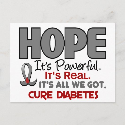 Diabetes HOPE 1 Briefkaart (Voorkant)