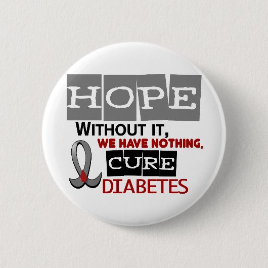 Diabetes HOPE 2 Ronde Button 5,7 Cm (Voorkant)