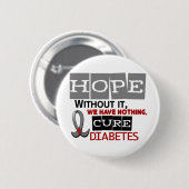 Diabetes HOPE 2 Ronde Button 5,7 Cm (Voorkant /achterkant)