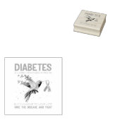 Diabetes Hummingbird Rubberstempel (Gestempeld)