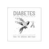 Diabetes Hummingbird Rubberstempel (Afrduk)