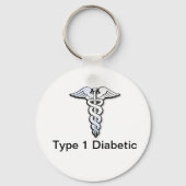 Diabetes ID Sleutelhanger Black (Voorkant)