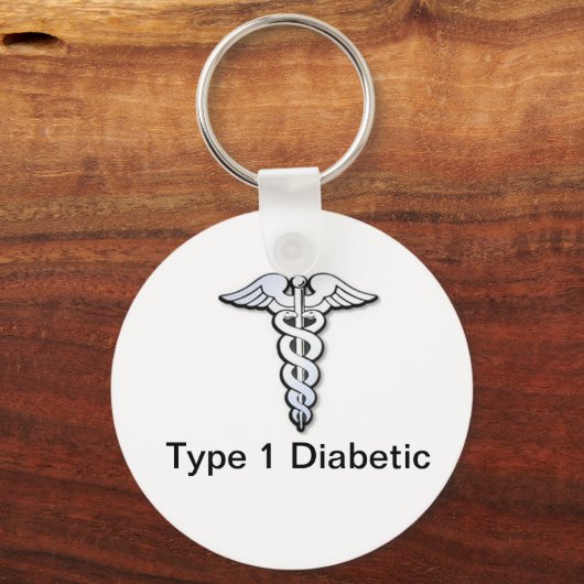 Diabetes ID Sleutelhanger Black (Voorkant)