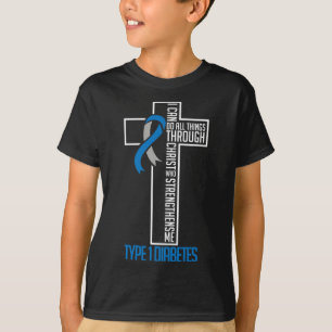 Diabetes, ik kan alles doen via Christus T-shirt