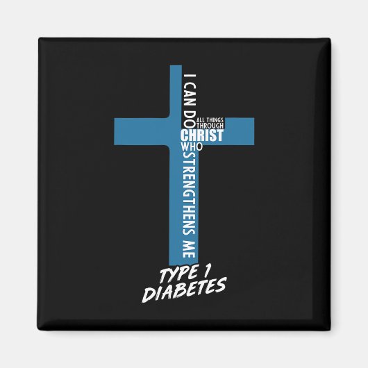 Diabetes ik kan alles doen via Jezus T1D Sup Magneet (Voorkant)