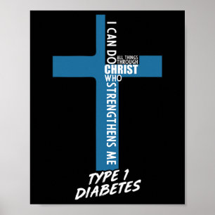 Diabetes ik kan alles doen via Jezus T1D Sup Poster