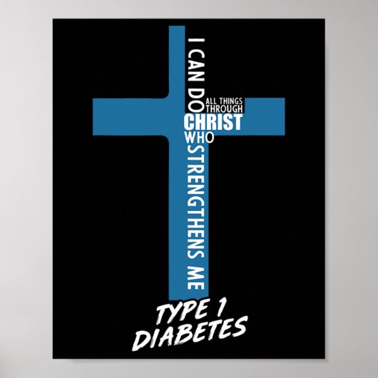 Diabetes ik kan alles doen via Jezus T1D Sup Poster (Voorkant)
