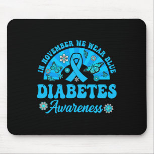 Diabetes in november Draag we Blauwe Groovy Muismat