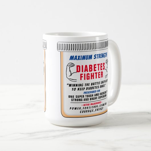 Diabetes Inspirerend Gift Coffee Mok (Voorkant rechts)