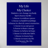 Diabetes Inspirerend Support Poem Poster Prints (Voorkant)
