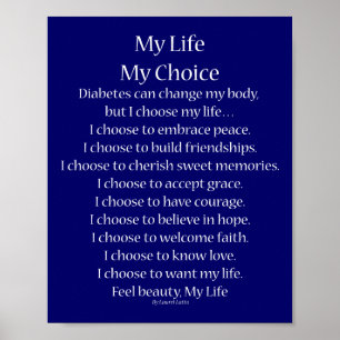 Diabetes Inspirerend Support Poem Poster Prints