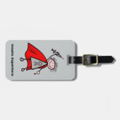 Diabetes Insulin Superheld Girl Bagagelabel (Voorkant horizontaal)