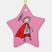 Diabetes Insulin Superheld Girl Keramisch Ornament (Links)