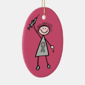 Diabetes Insulin Superheld Girl Keramisch Ornament (Rechts)