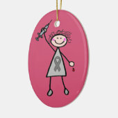 Diabetes Insulin Superheld Girl Keramisch Ornament (Links)