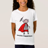Diabetes Insulin Superheld Girl T-shirt (Voorkant)