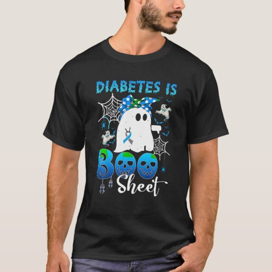 Diabetes is Boo Sheet Boo Ghost Diabetes T-shirt (Voorkant)