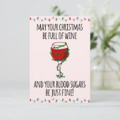 diabetes kerstkaarten bedankkaart (Staand voorkant)