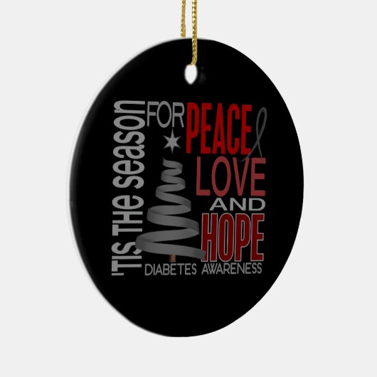 Diabetes Kerstmis 1 Keramisch Ornament (Rechts)