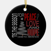 Diabetes Kerstmis 1 Keramisch Ornament (Voorkant)