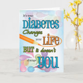 Diabetes krijgen een heldere kleurentypografie kaart (Gele Bloem)