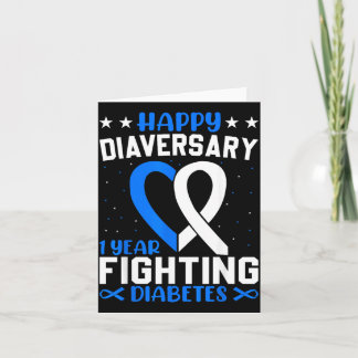 Diabetes Krijger - Gefeliciteerd Diaversary Diabet Kaart