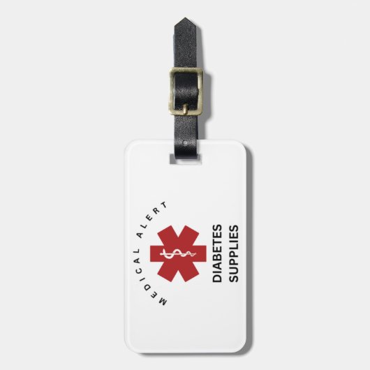 DIABETES LEVERT BAGAGELABEL (Voorkant verticaal)