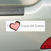 Diabetes Love Bumpersticker (Op auto)